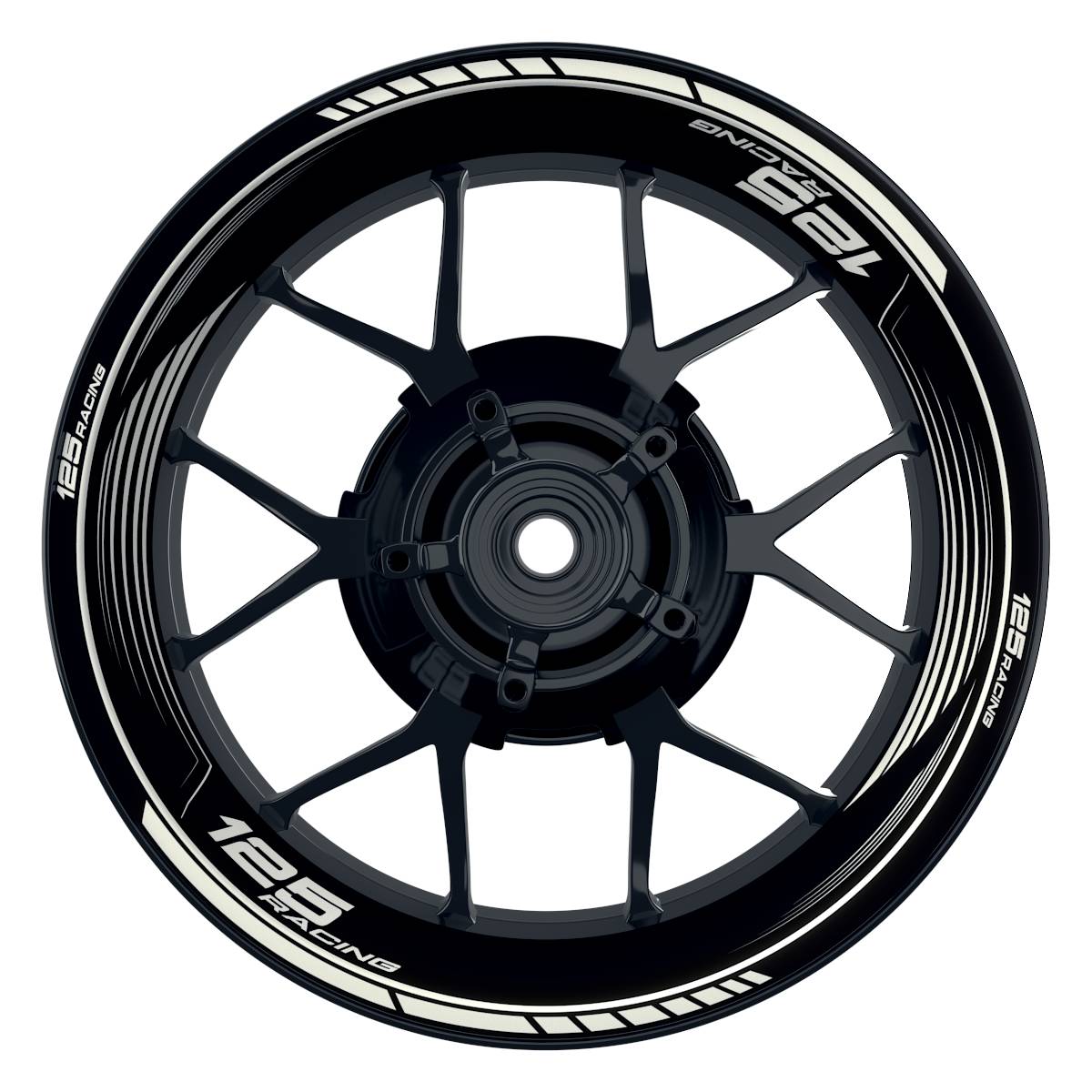KTM 125RACING SAW schwarz weiss Wheelsticker Felgenaufkleber