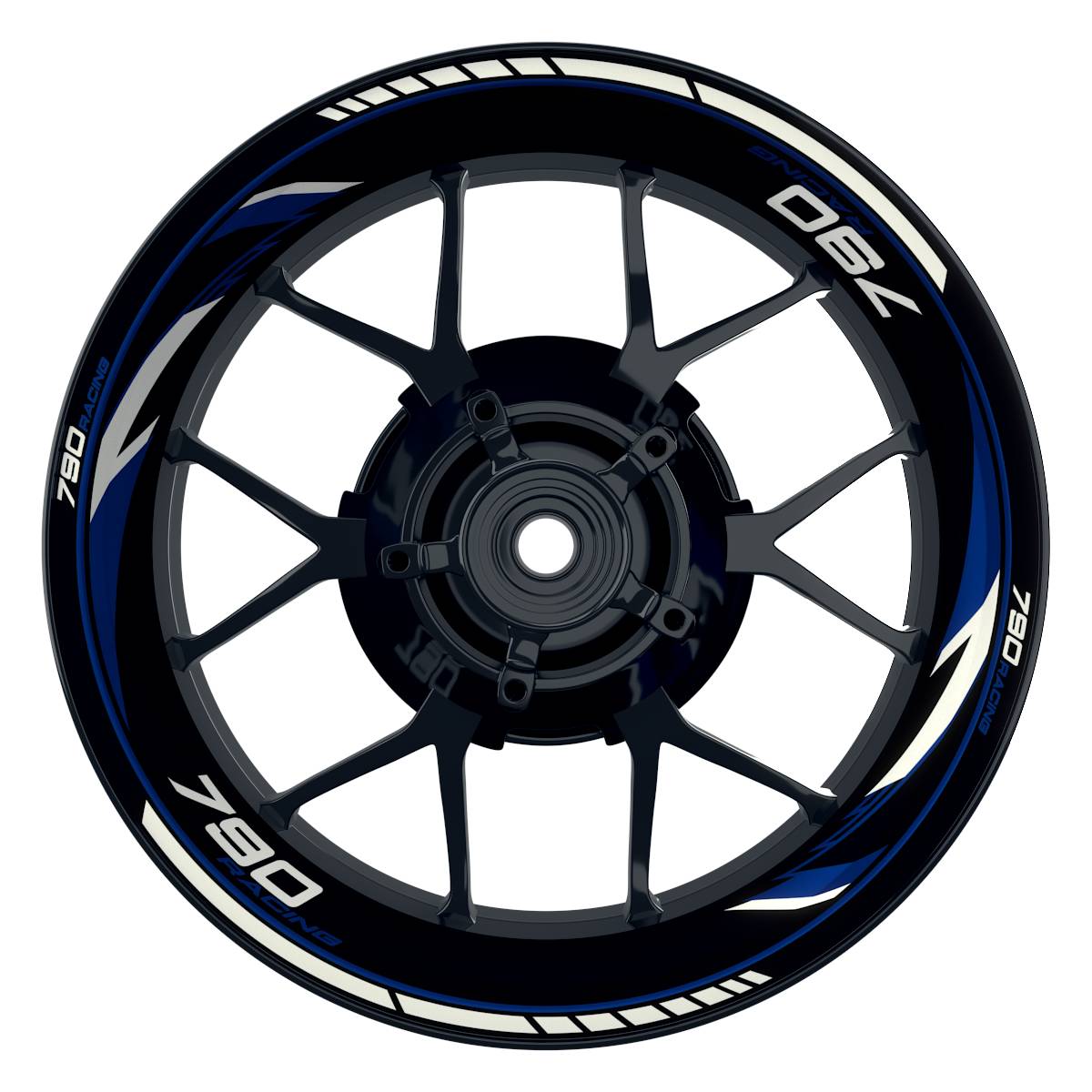 KTM 790RACING Razor schwarz blau Wheelsticker Felgenaufkleber