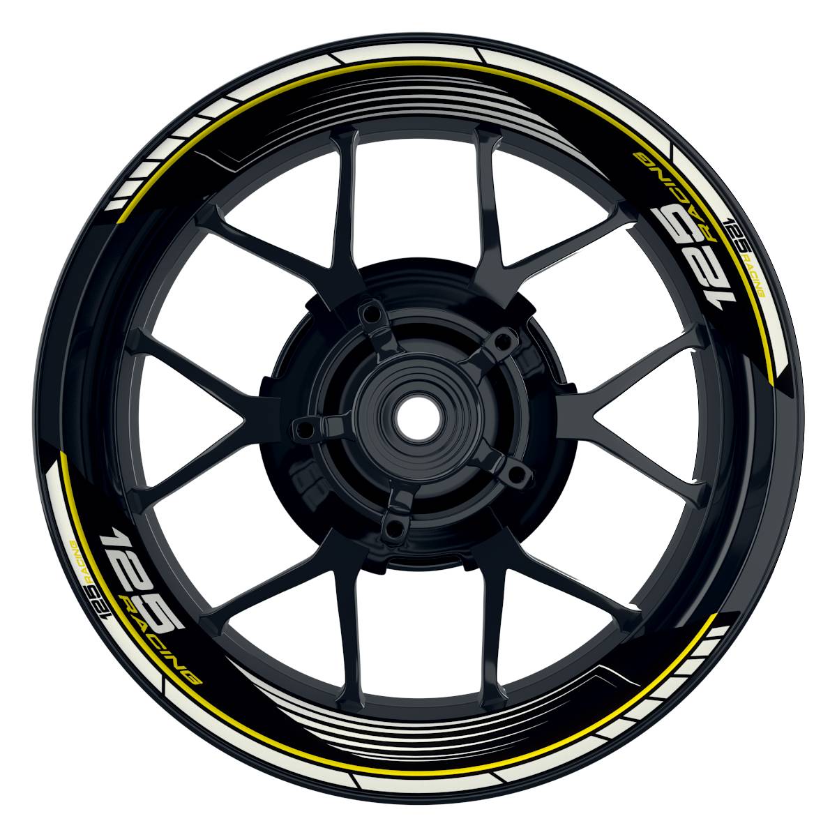 KTM Racing 125 SAW schwarz gelb Frontansicht