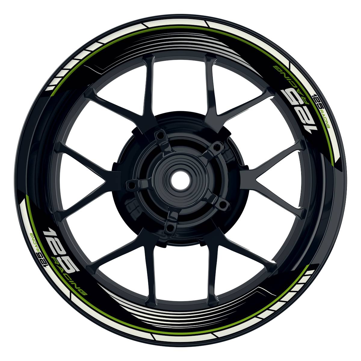 KTM Racing 125 SAW schwarz gruen Frontansicht
