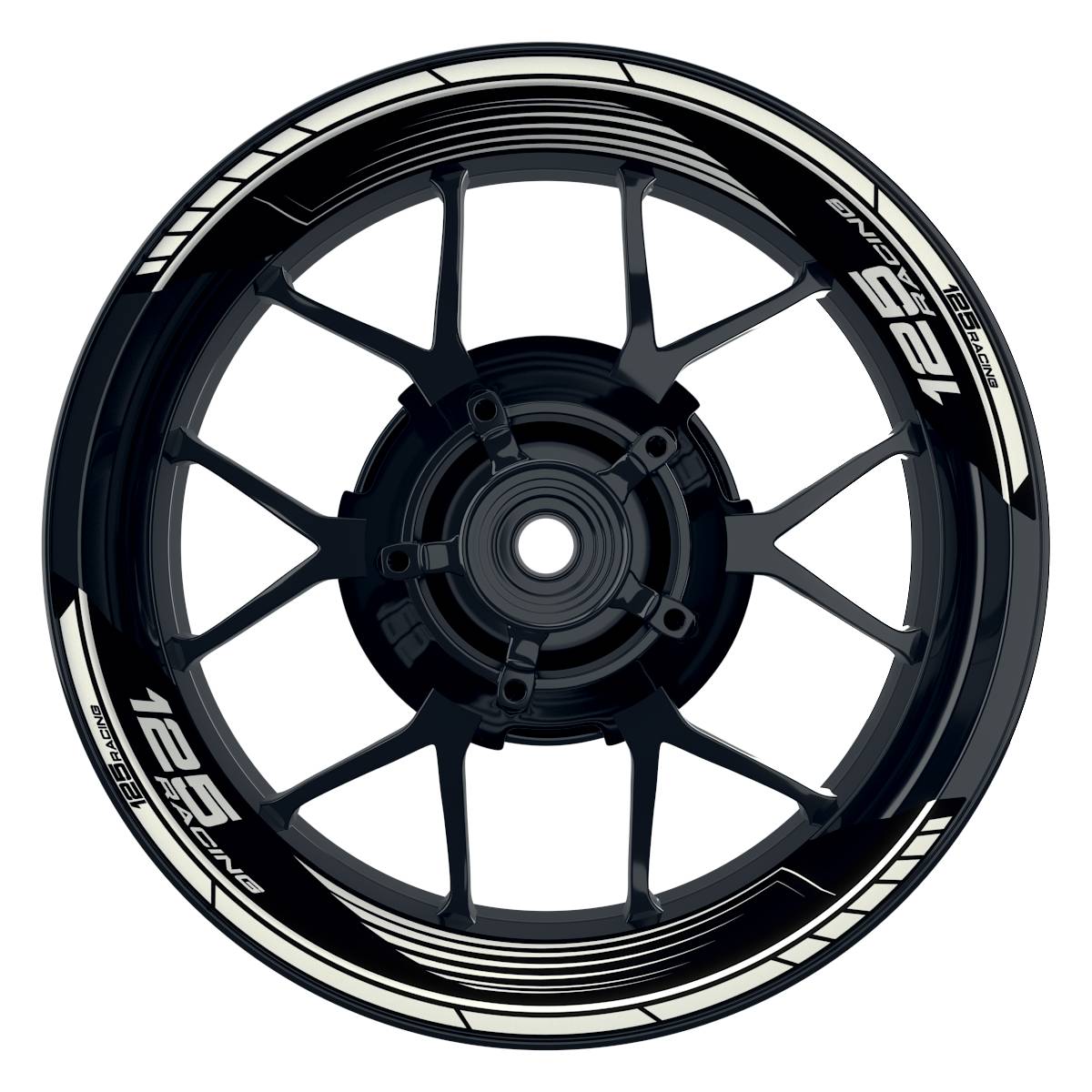 KTM Racing 125 SAW schwarz weiss Frontansicht