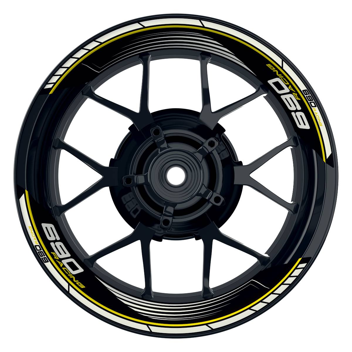 KTM Racing 690 SAW schwarz gelb Frontansicht