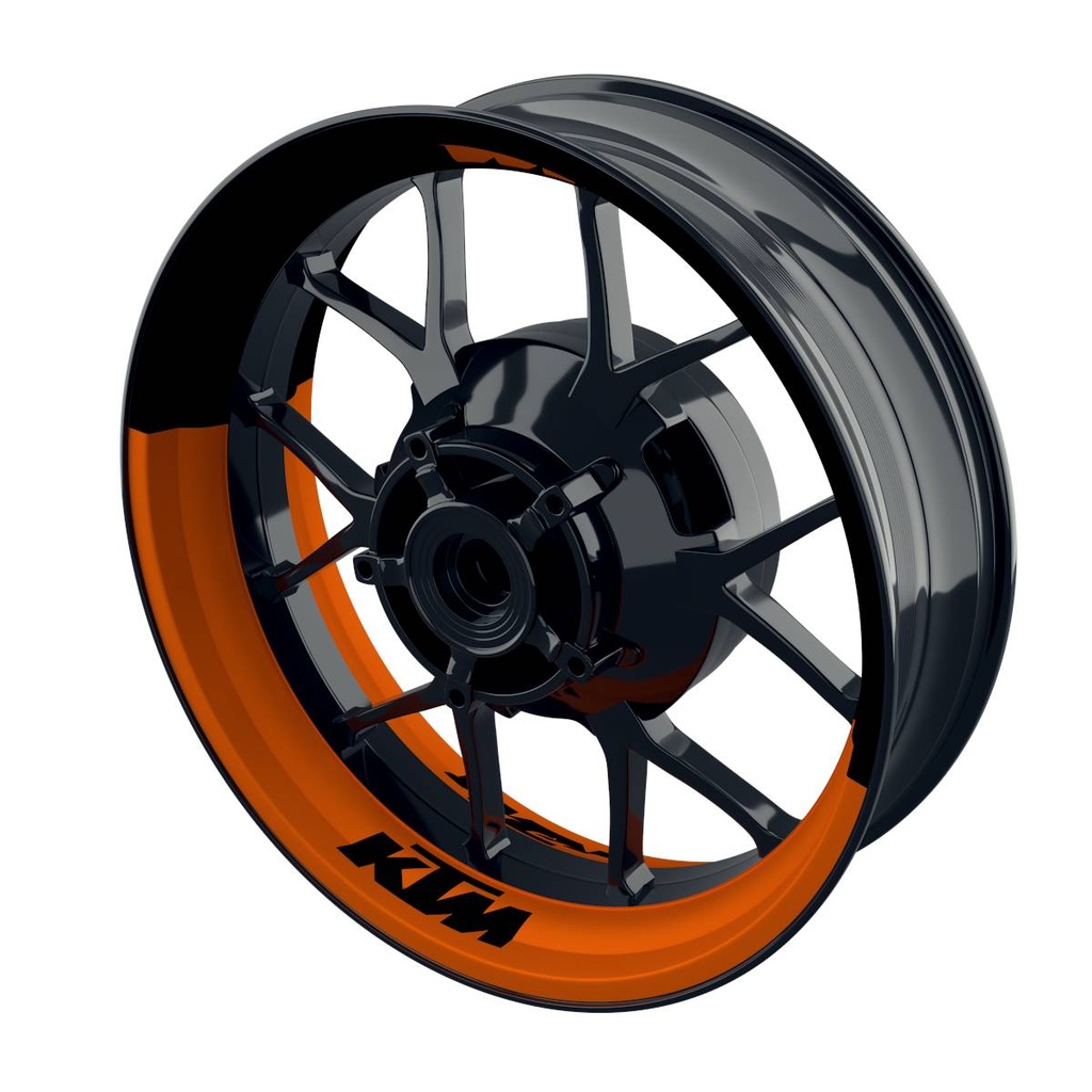 KTM Felgenaufkleber premium Halb halb orange Bild 2