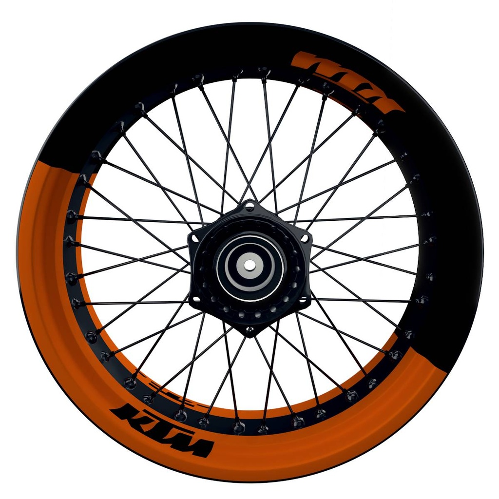 KTM Felgenaufkleber premium Halb halb orange Bild 4