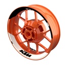 KTM Felgenaufkleber geteilt Fifty Fifty V2 weiss