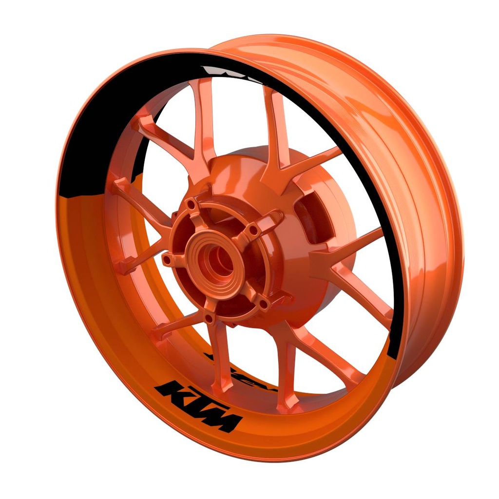 KTM Felgenaufkleber premium Halb halb orange