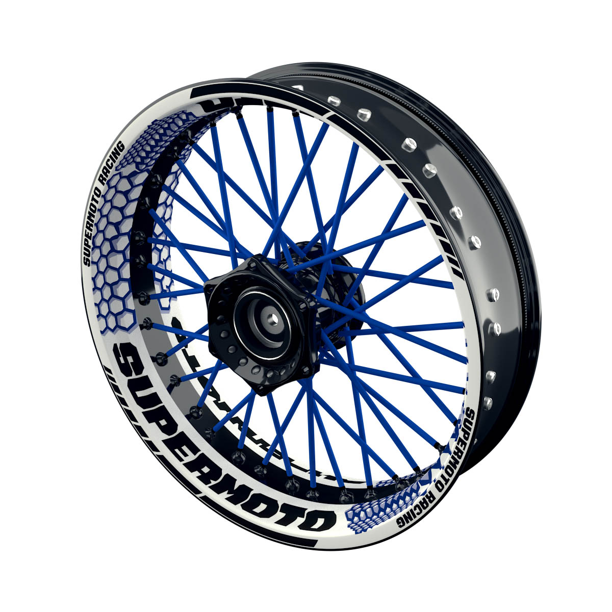 Supermoto - Rim Decals Design Hexagon W inkl. Spokes