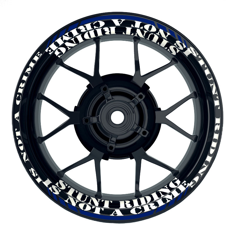 Stuntriding is not a crime 2 Design Rim Decals Standart