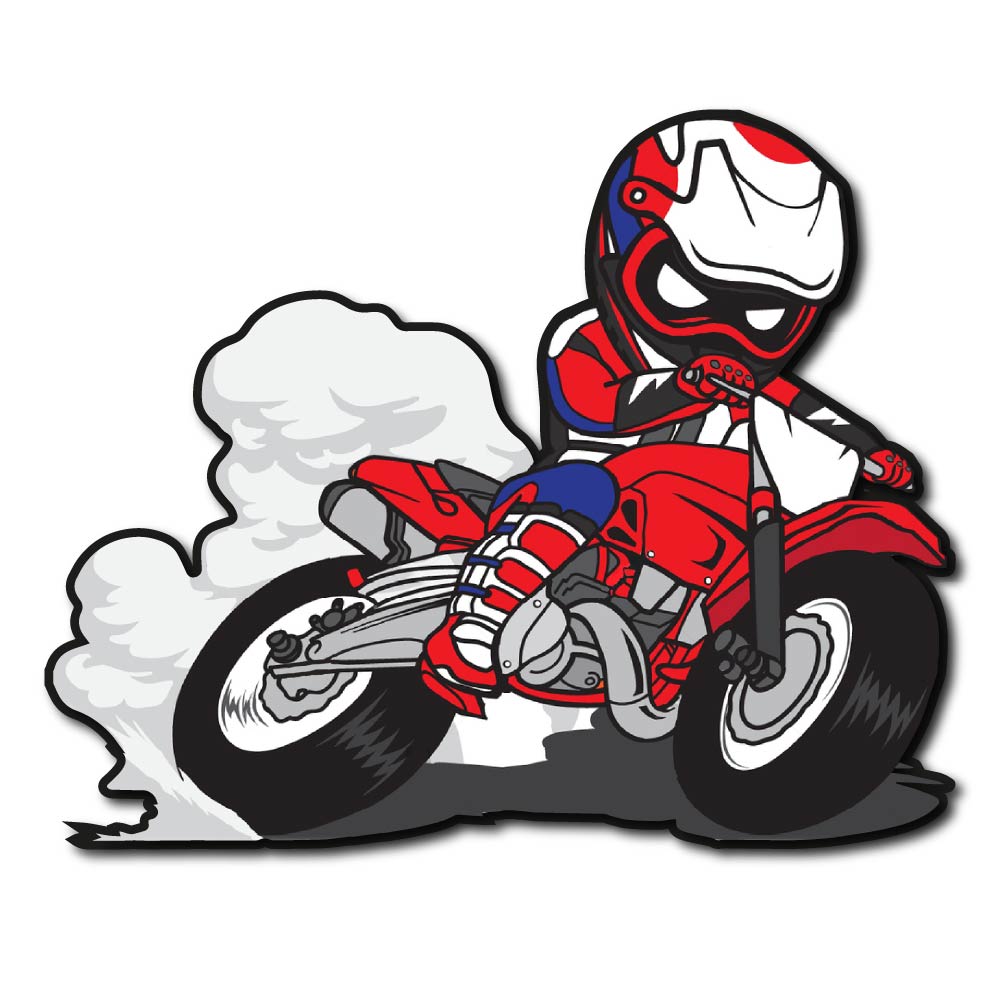 Biker Drift Sticker 10cm high