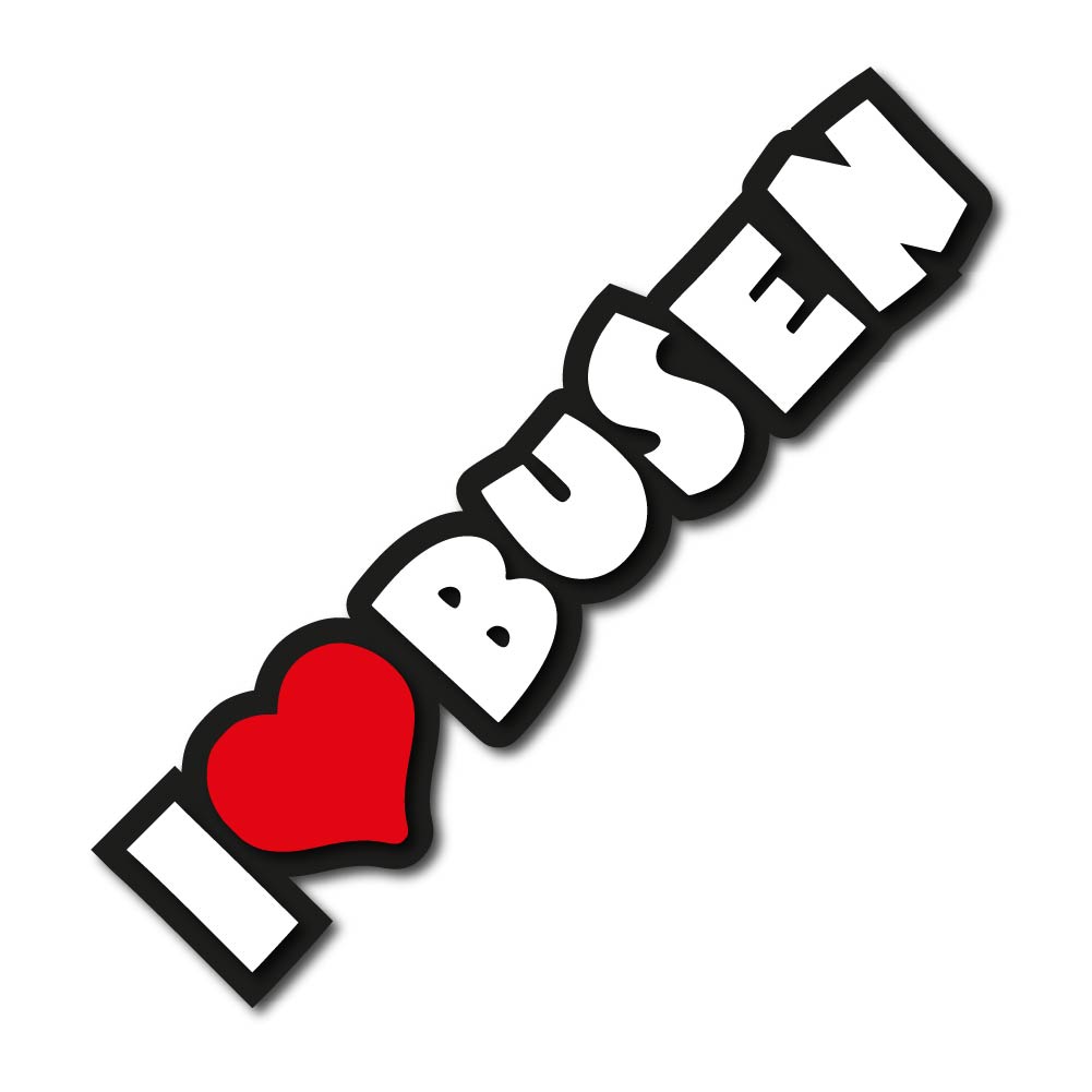 I love Busen Aufkleber 10cm breit