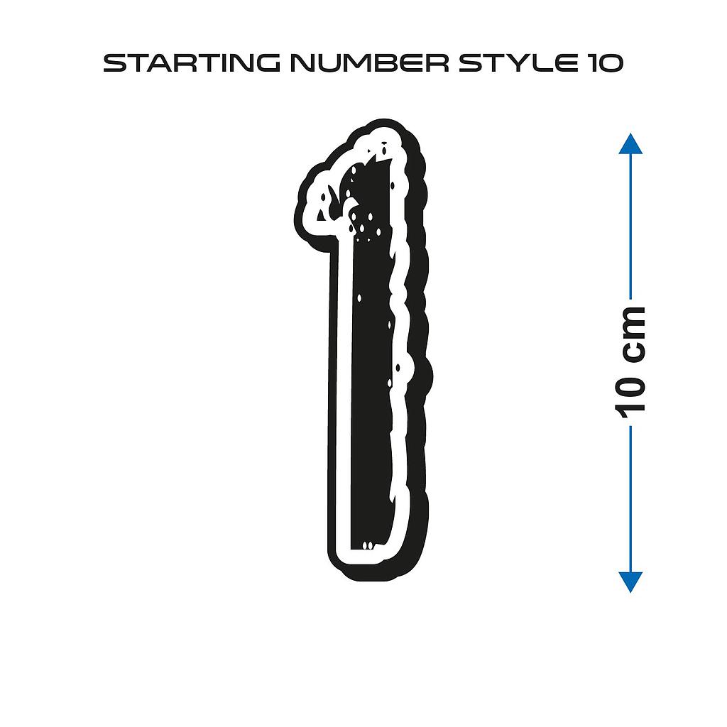 Starting Number Style10 Sticker 10cm high