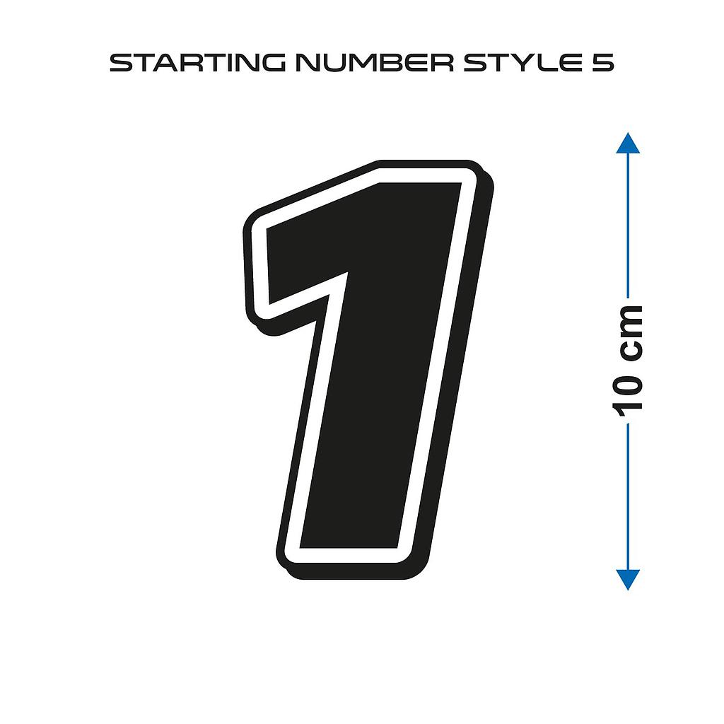 Starting Number Style5 Sticker 10cm high