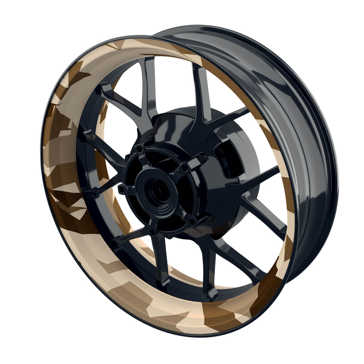 Camouflage Desert eckig clean Rim Decals Premium