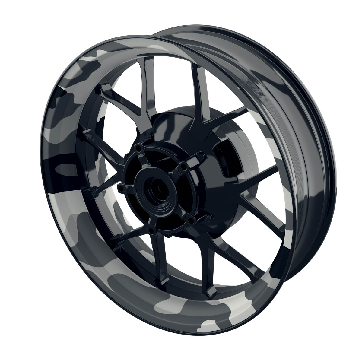 Camouflage Snow rund clean Rim Decals Premium