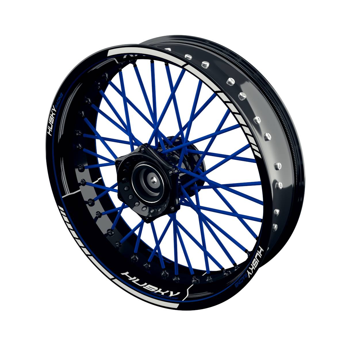 Felgenaufkleber für Husqvarna Husky Racing Supermoto Scratched Wheelsticker Premium