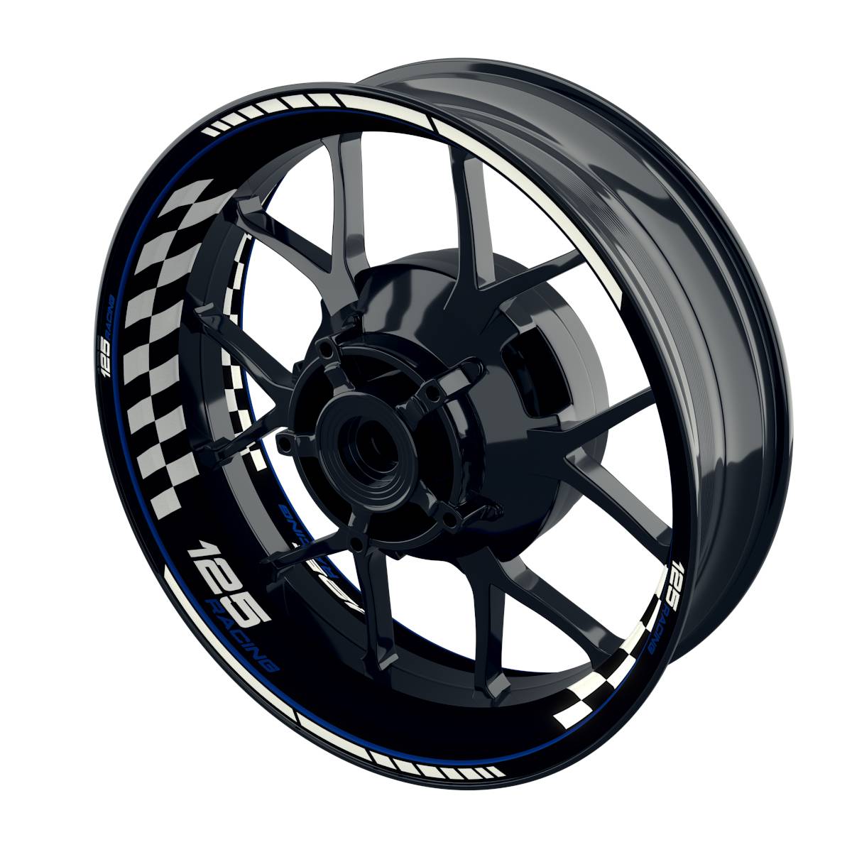 125 Racing Rim Decals Grid Wheelsticker Premium