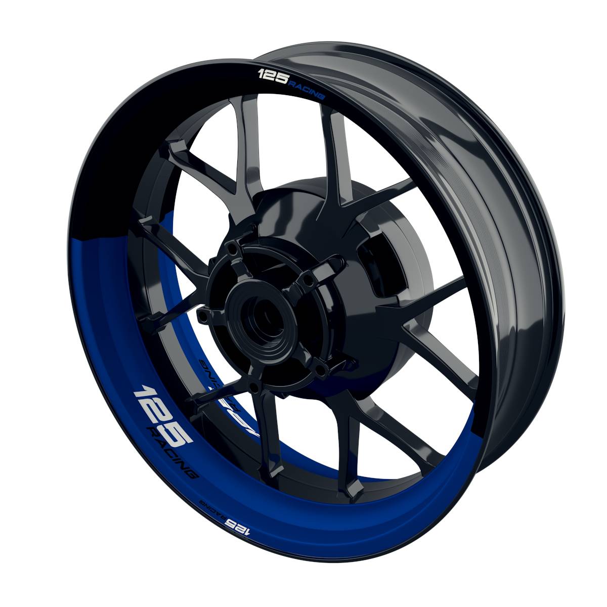 125 Racing Felgenaufkleber halb halb Wheelsticker Premium