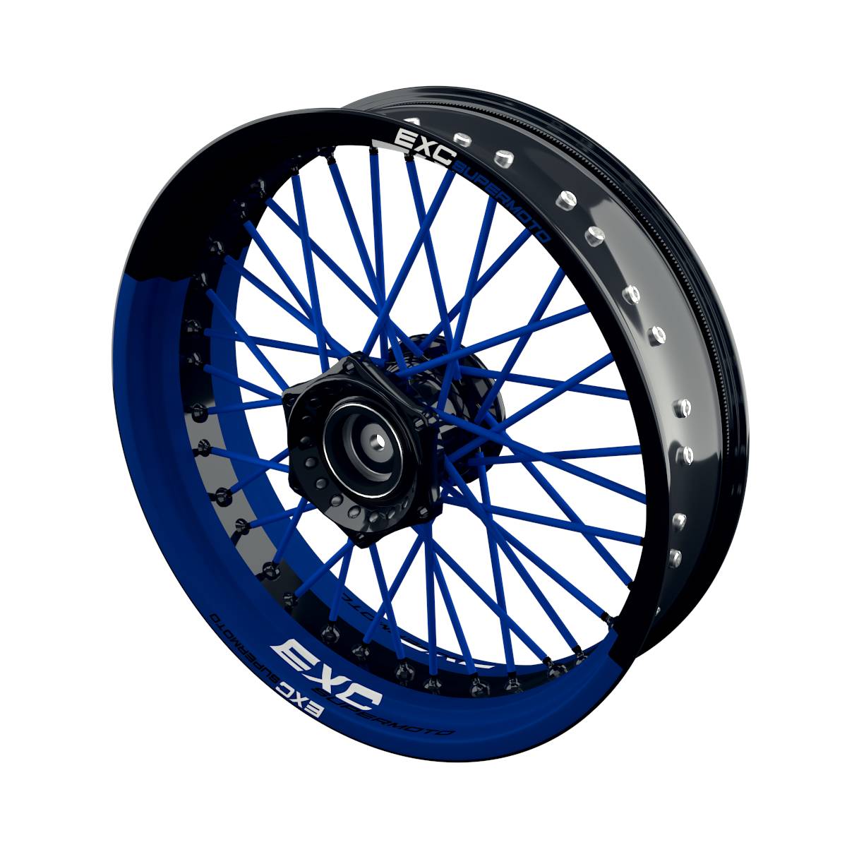 EXC Rim Decals Supermoto halb halb Wheelsticker Premium