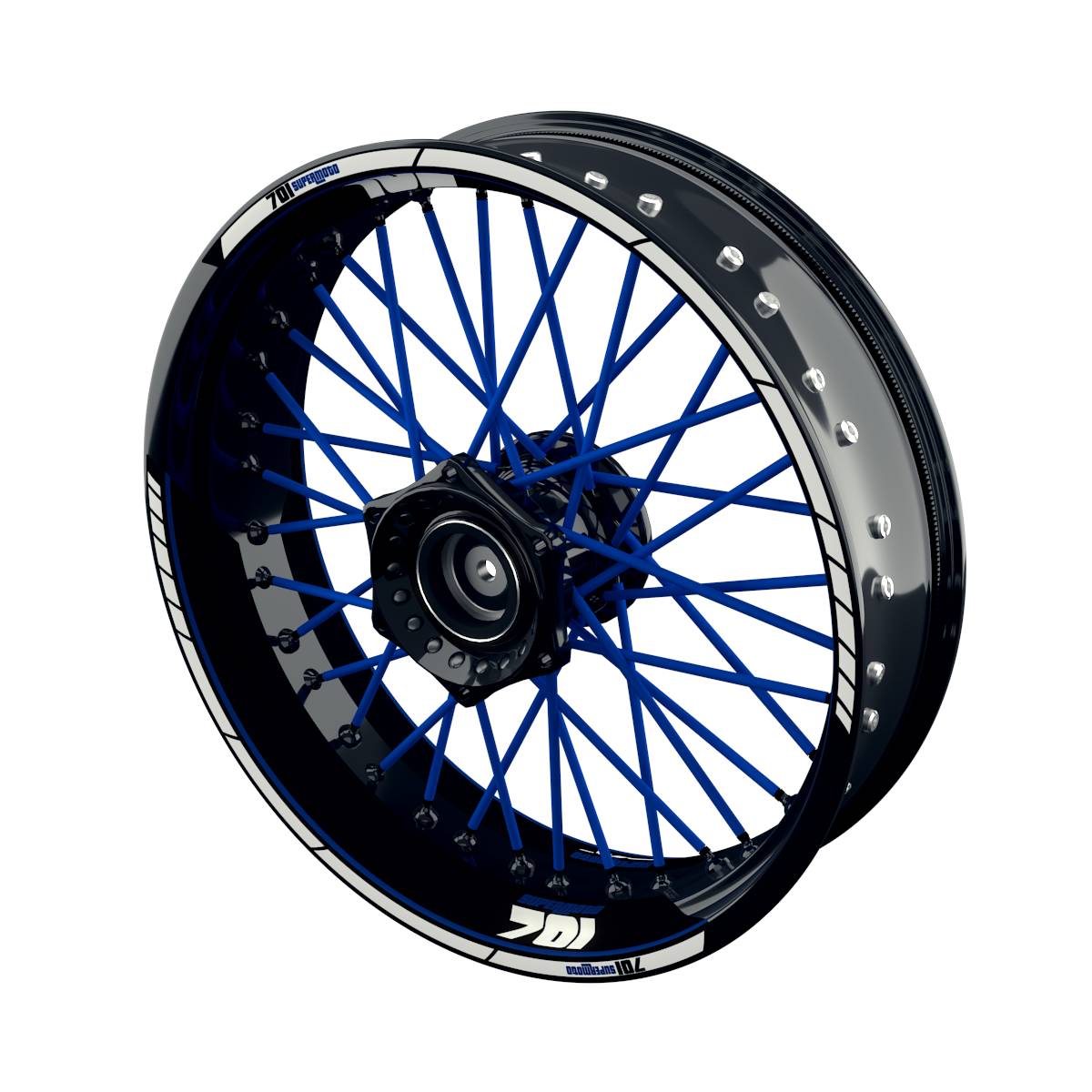 Felgenaufkleber Husqvarna 701 Motorrad Supermoto Clean Wheelsticker Premium geteilt