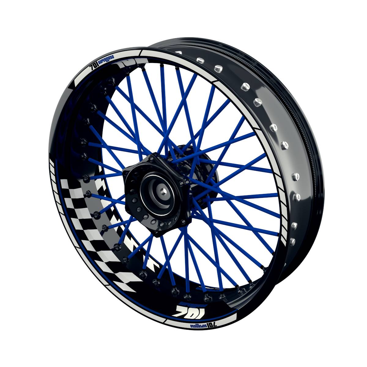 701 Supermoto Grid Felgenaufkleber Wheelsticker Premium geteilt