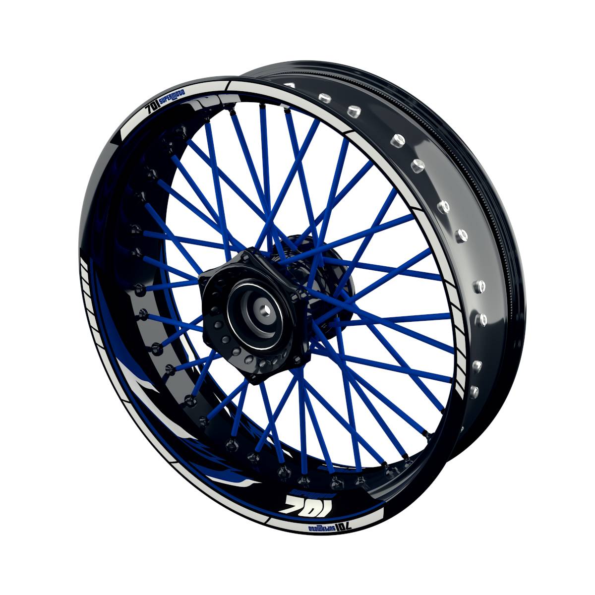 Felgenaufkleber Husqvarna 701 Motorrad Supermoto Razor Wheelsticker Premium geteilt