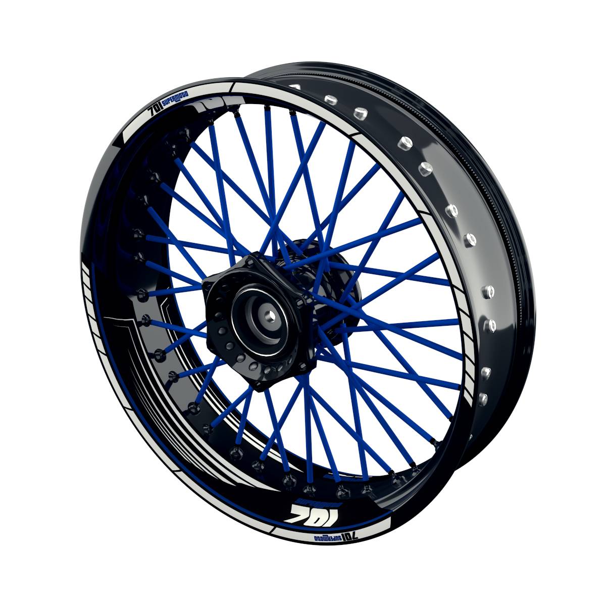 701 Supermoto SAW Felgenaufkleber Wheelsticker Premium geteilt