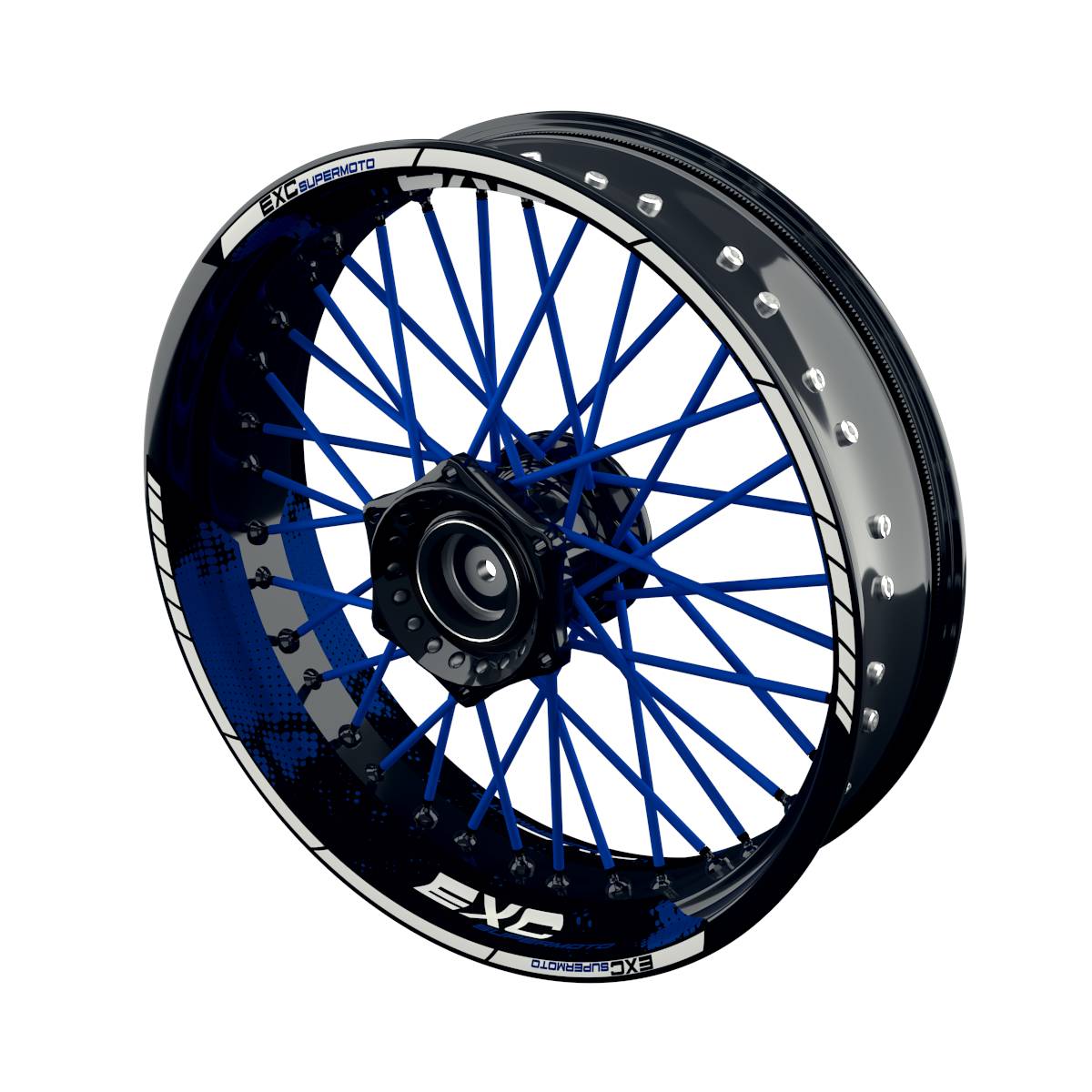EXC Supermoto Dots Rim Decals Wheelsticker Premium splitted