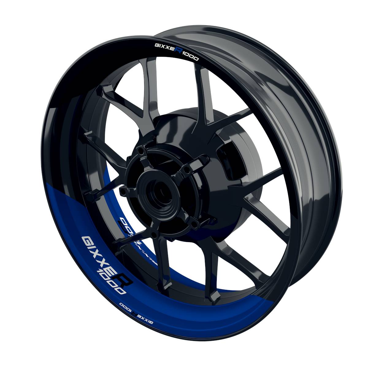 GIXXER 1000 halb halb Felgenaufkleber Wheelsticker Premium geteilt