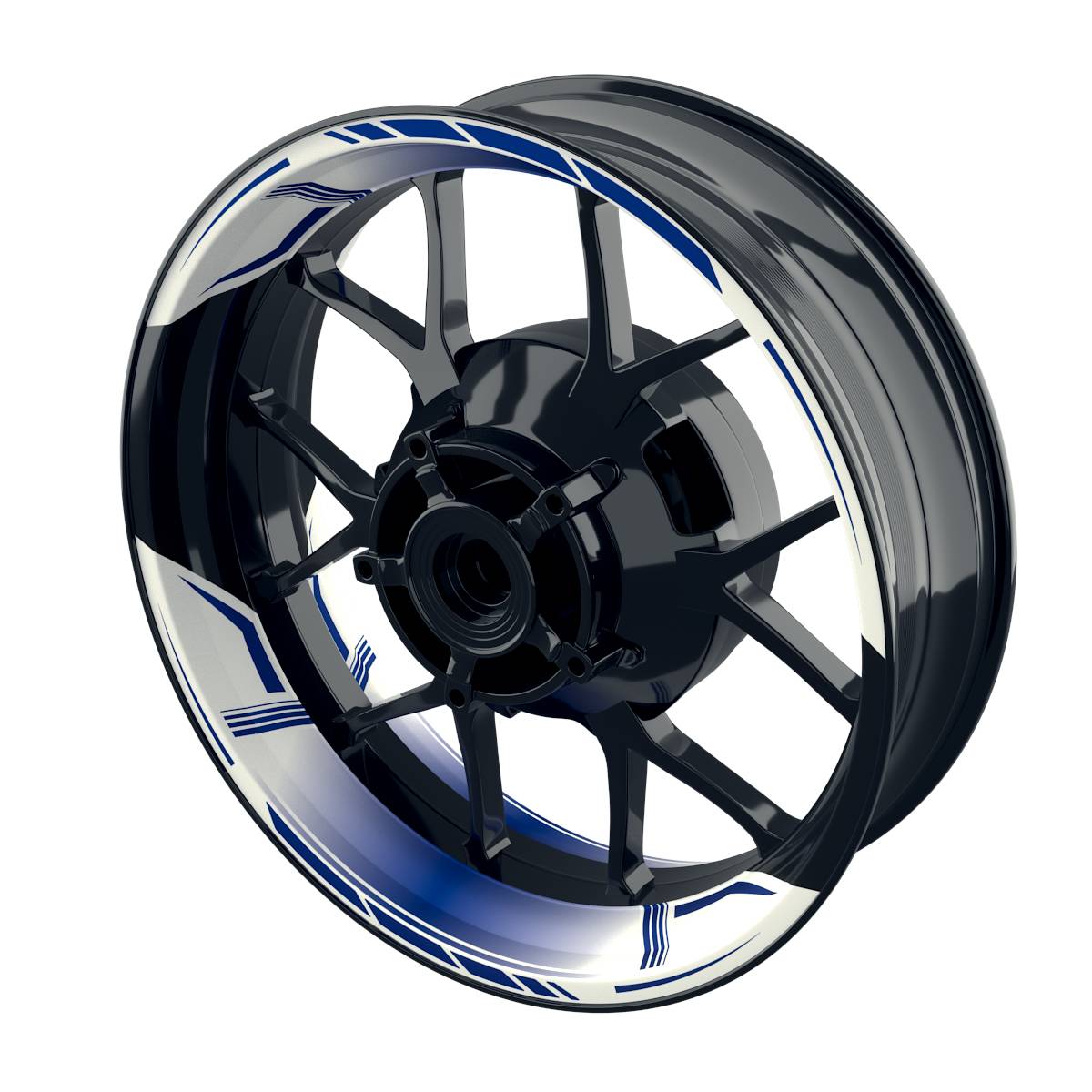 Felgenaufkleber Gradient weiss Wheelsticker Premium geteilt