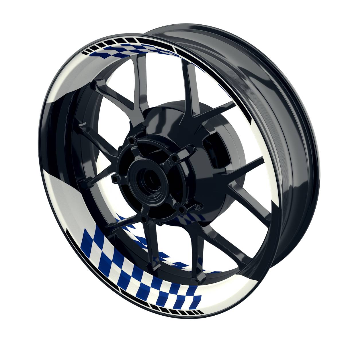 Felgenaufkleber GRID weiss Wheelsticker Premium geteilt