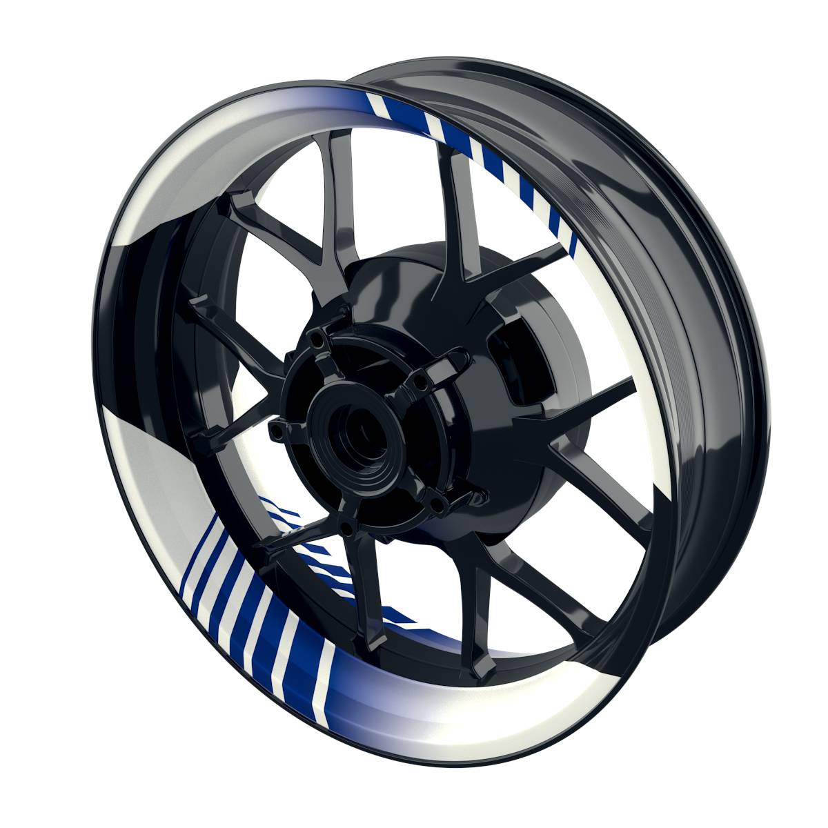 Felgenaufkleber Hypnotic weiss Wheelsticker Premium geteilt