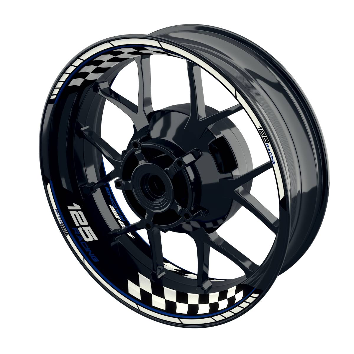 Felgenaufkleber Racing 125 Grid Wheelsticker Premium geteilt