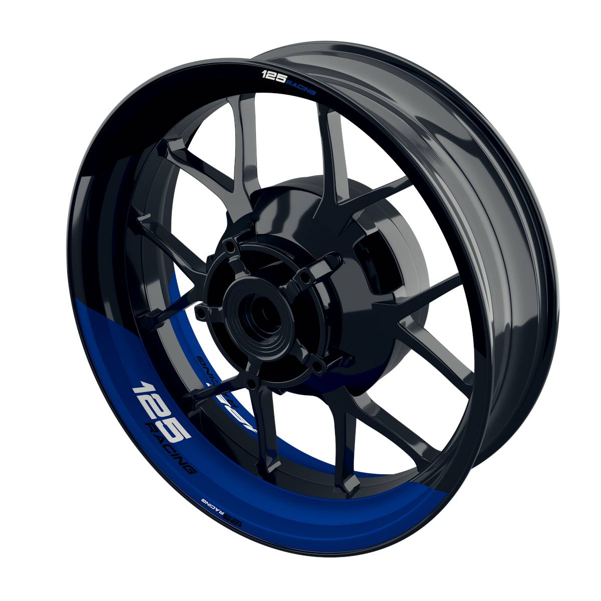 Felgenaufkleber Racing 125 halb halb Wheelsticker Premium geteilt