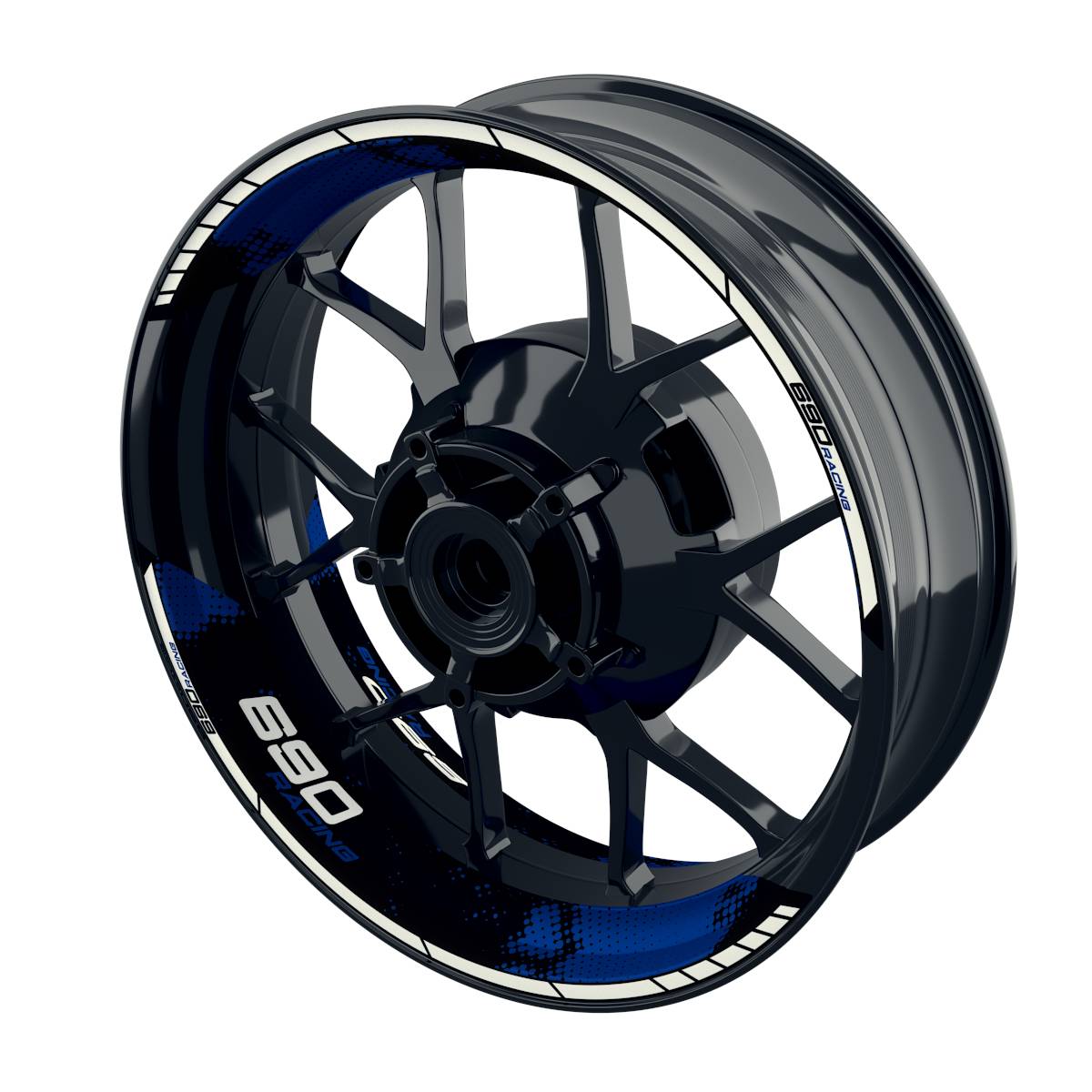 Racing 690 Dots Rim Decals Wheelsticker Premium splitted