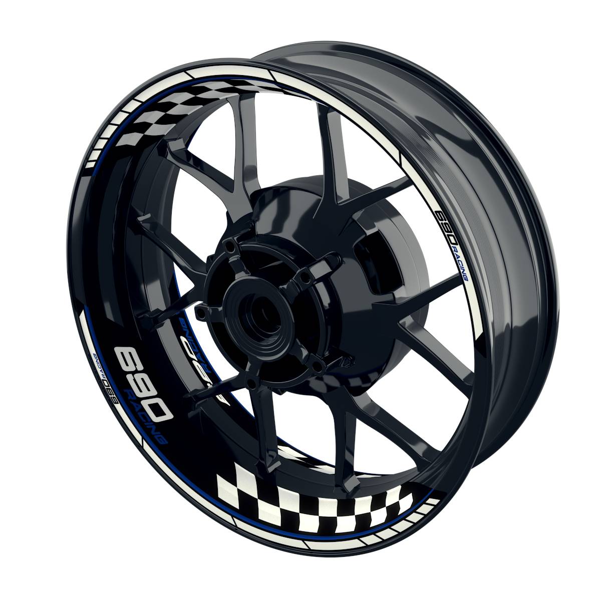 Felgenaufkleber KTM Duke 690 Grid Wheelsticker Premium geteilt