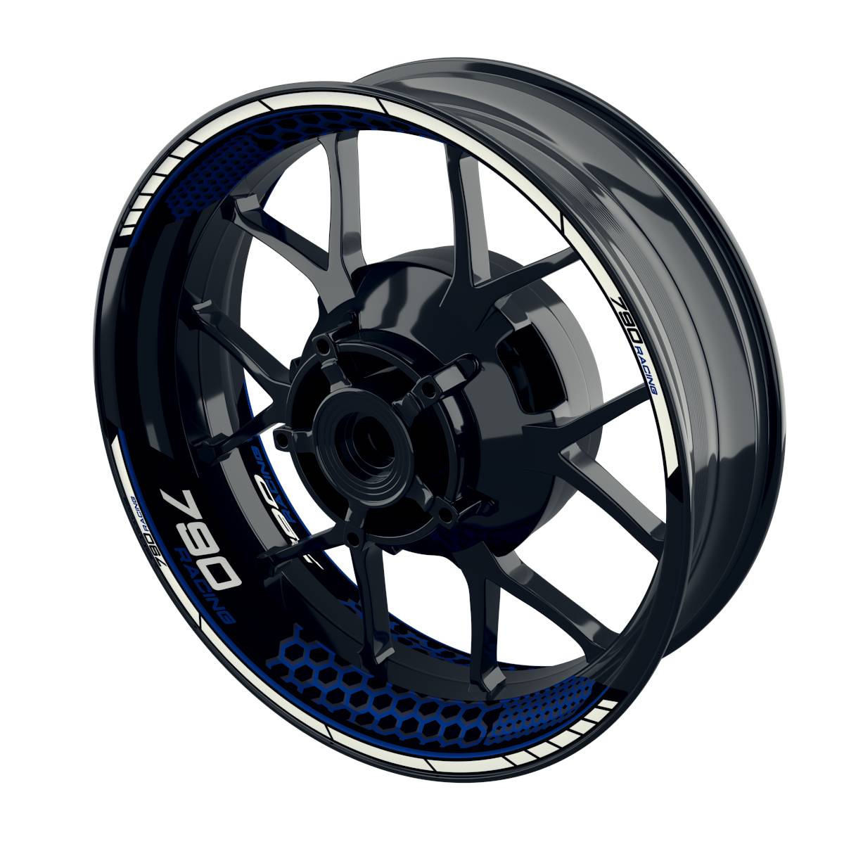 Felgenaufkleber KTM 790 Duke Racing Hexagon Wheelsticker Premium geteilt