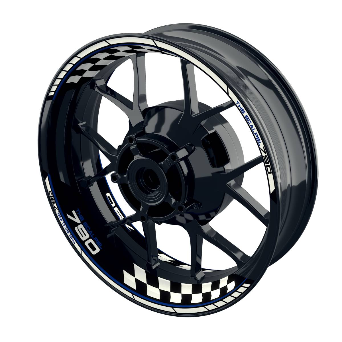 Felgenaufkleber KTM 790 Duke THE SCALPEL Grid Wheelsticker Premium geteilt