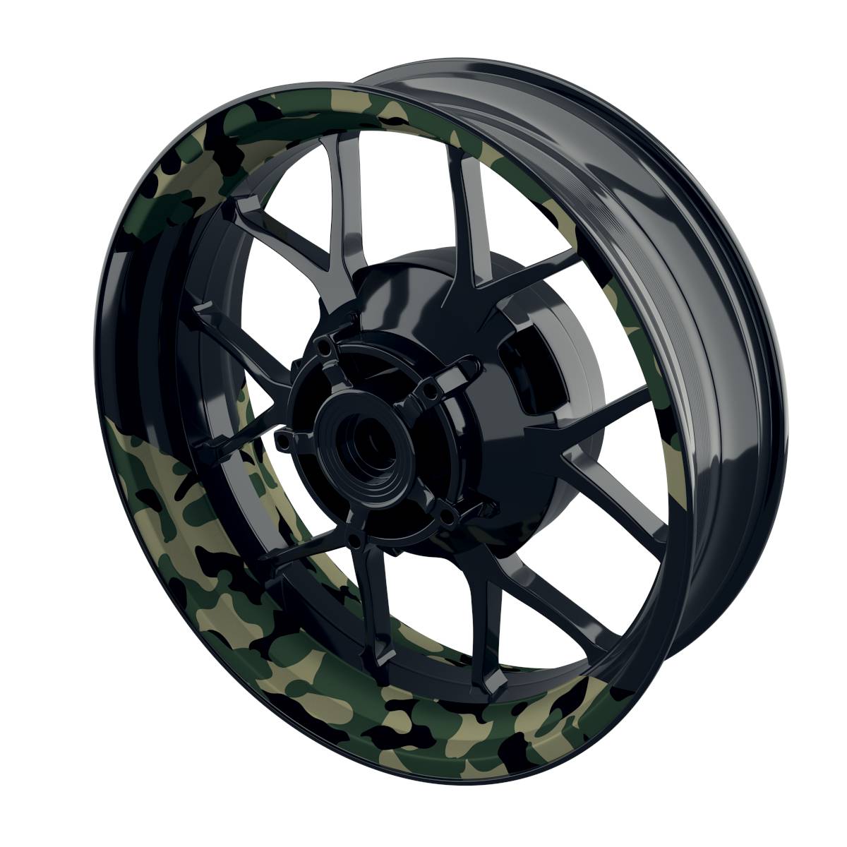 German Camouflage 3 Rim Decals Wheelsticker Premium splitted