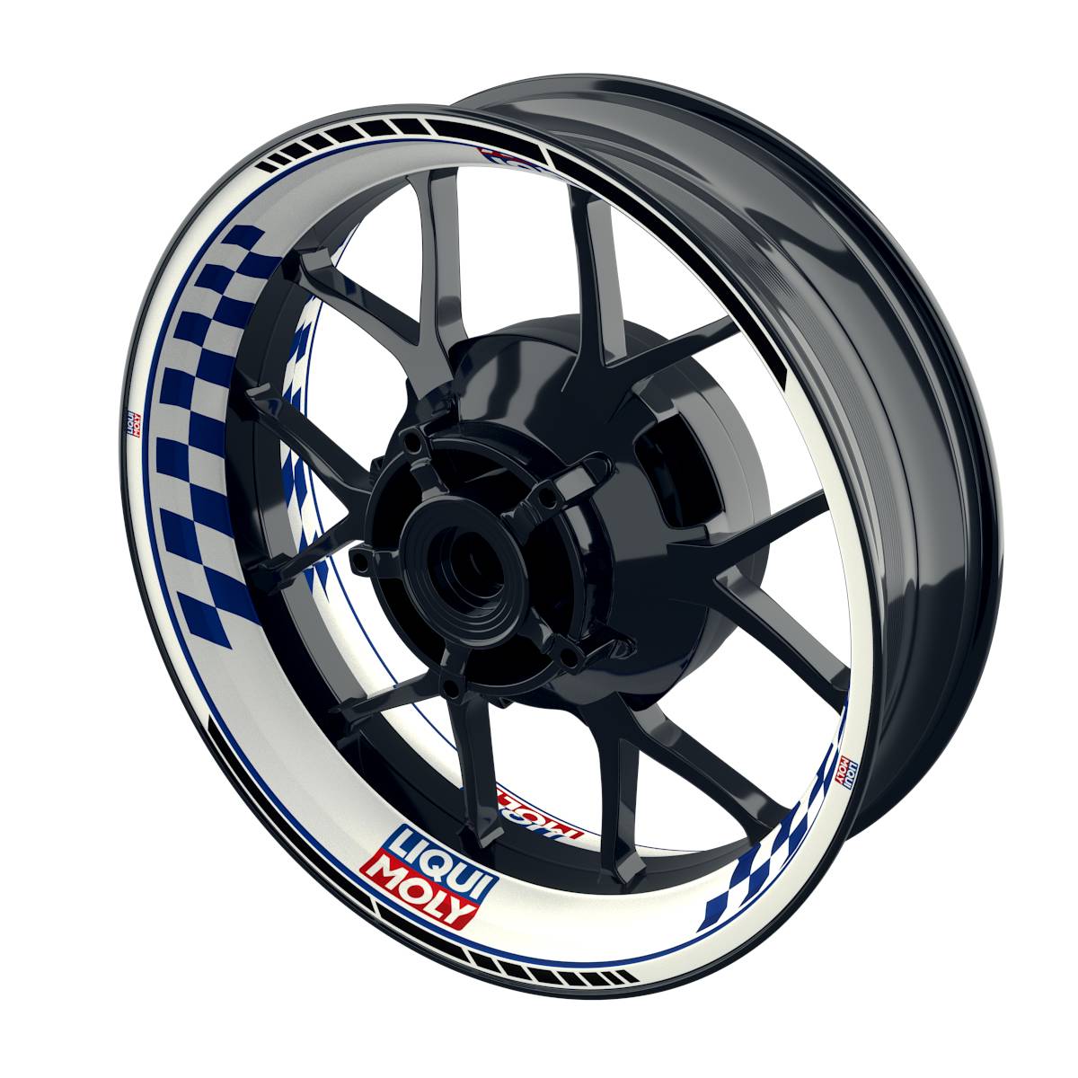 Liqui Moly Rim Decals Motiv GRID white Wheelsticker Premium