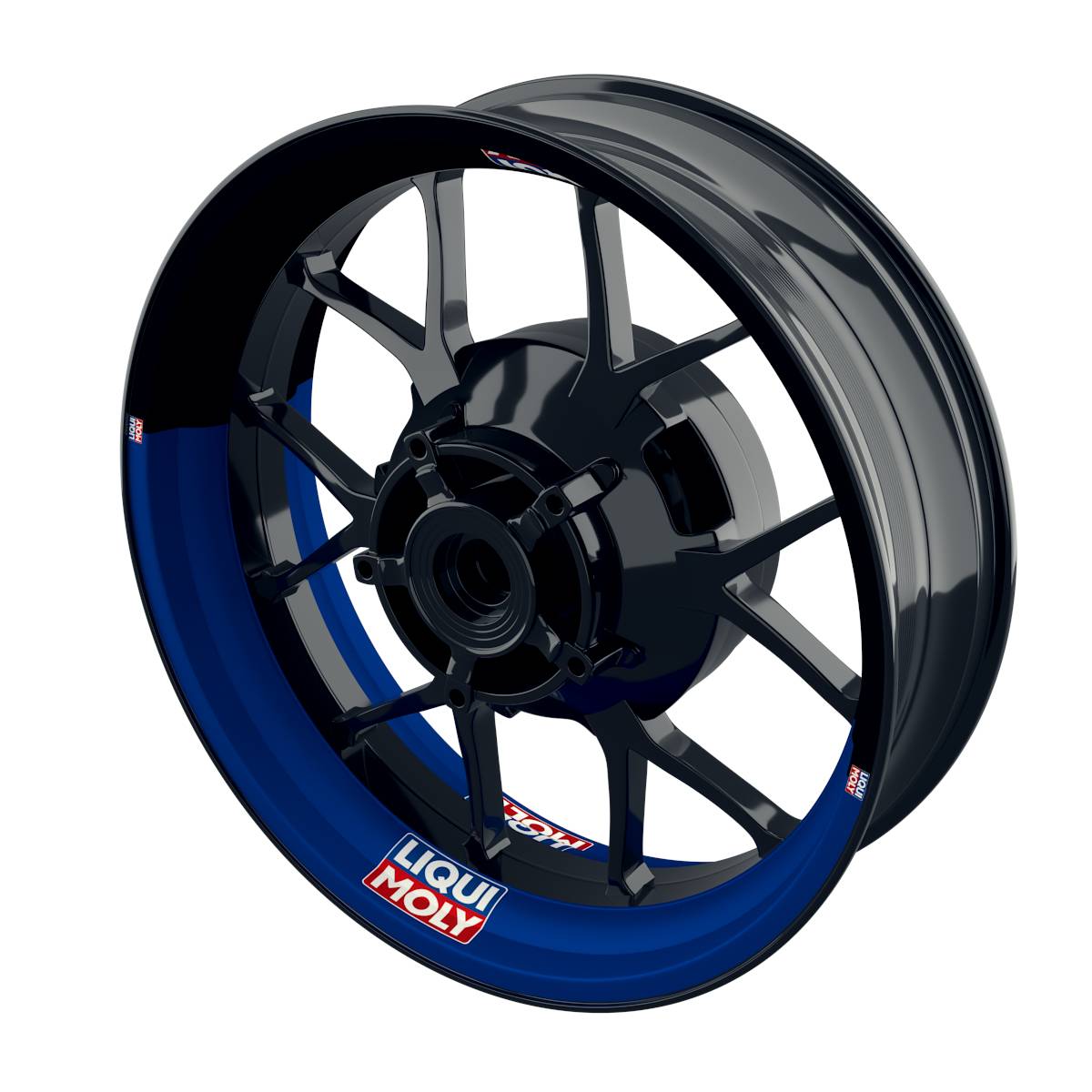 Felgenaufkleber Liqui Moly Motiv Halb Halb schwarz Wheelsticker Premium