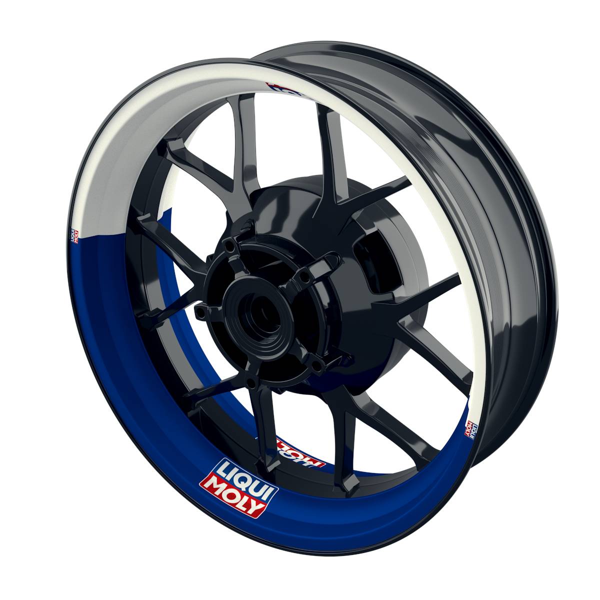 Felgenaufkleber Liqui Moly Motiv Halb Halb weiss Wheelsticker Premium