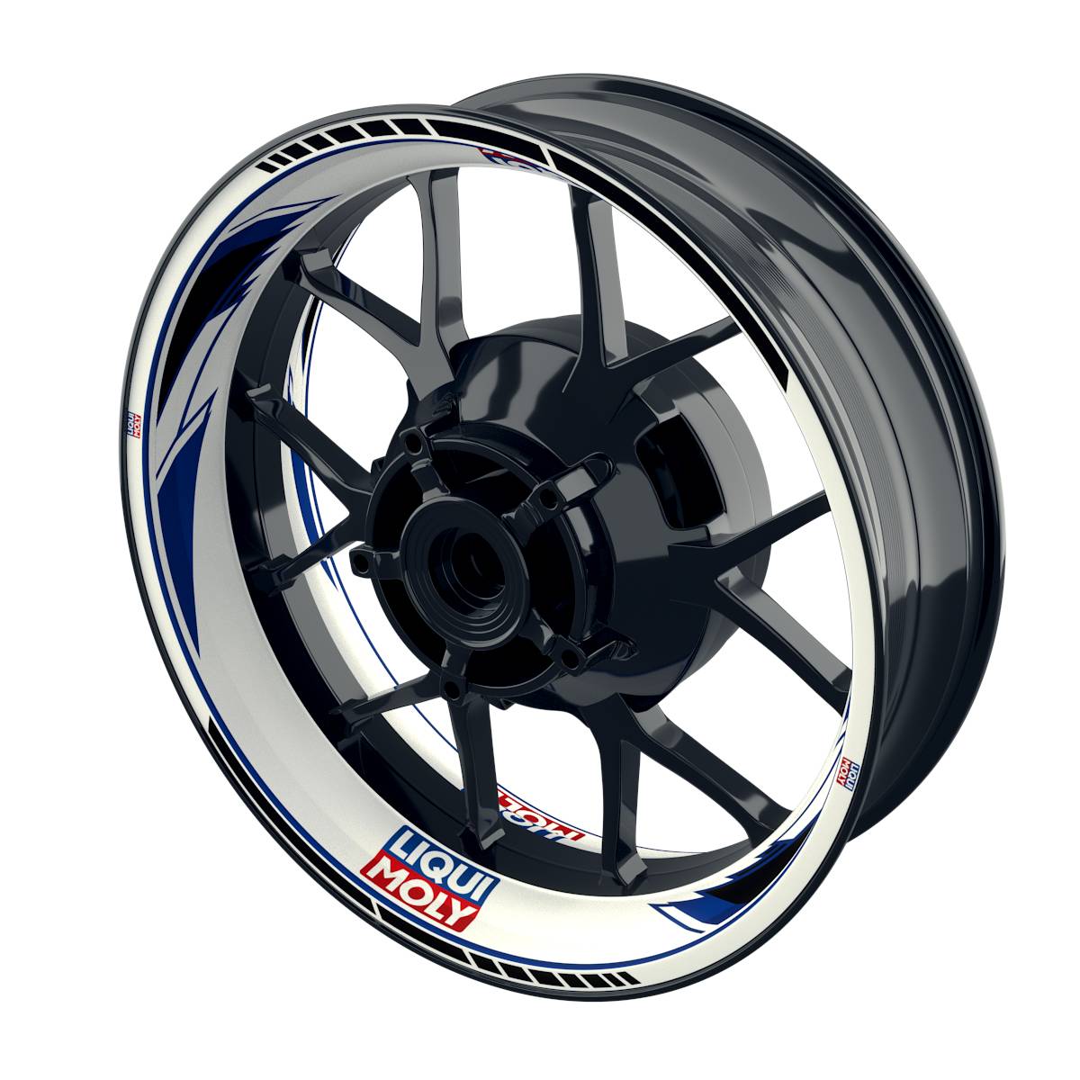 Liqui Moly Rim Decals Motiv Razor white Wheelsticker Premium