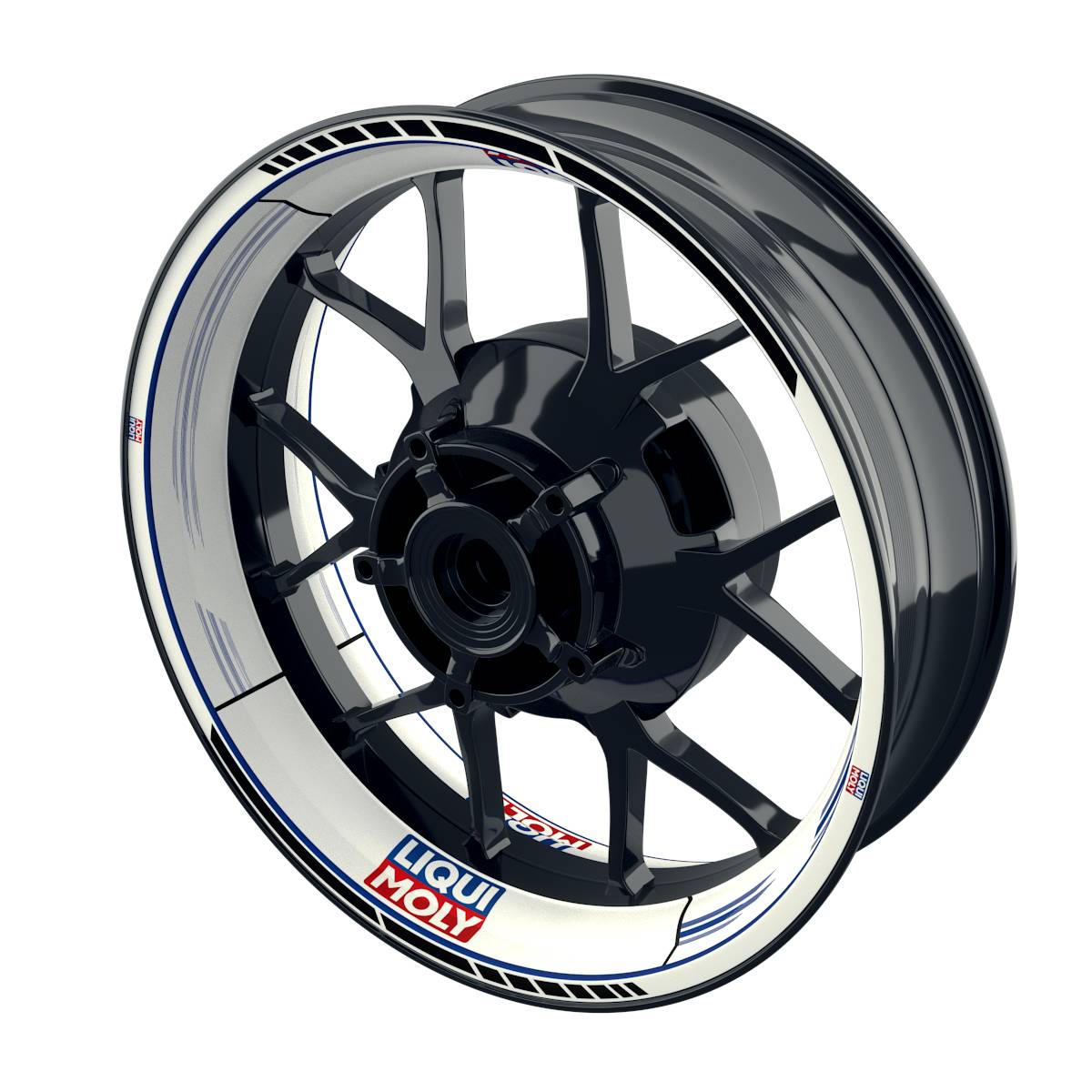 Liqui Moly Rim Decals Motiv Scratched white Wheelsticker Premium