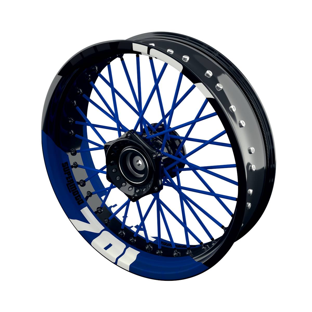 Rim Decals für Husqvarna 701 Supermoto halb halb V2 Wheelsticker Premium splitted