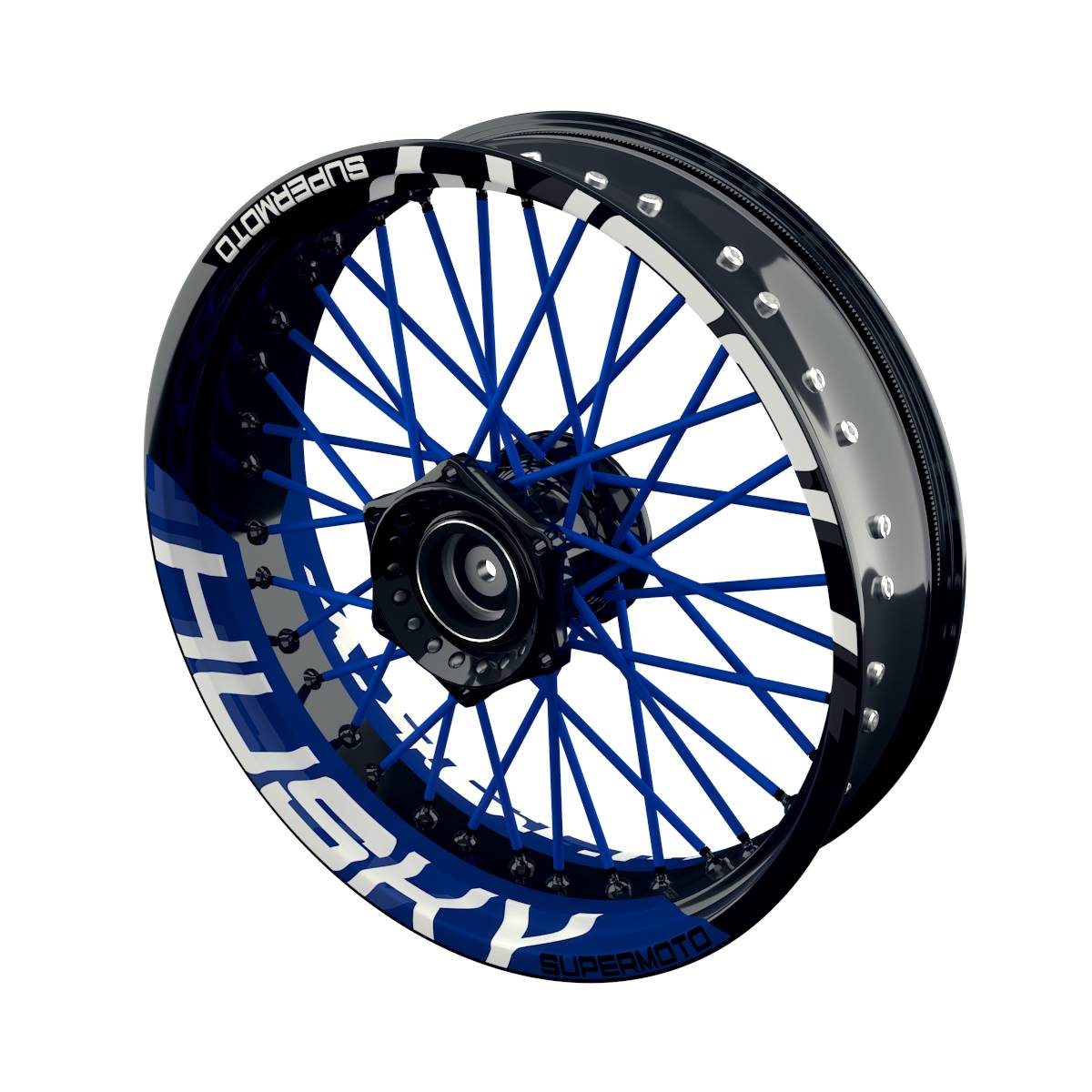 Rim Decals für Husqvarna Supermoto halb halb V2 Wheelsticker Premium splitted