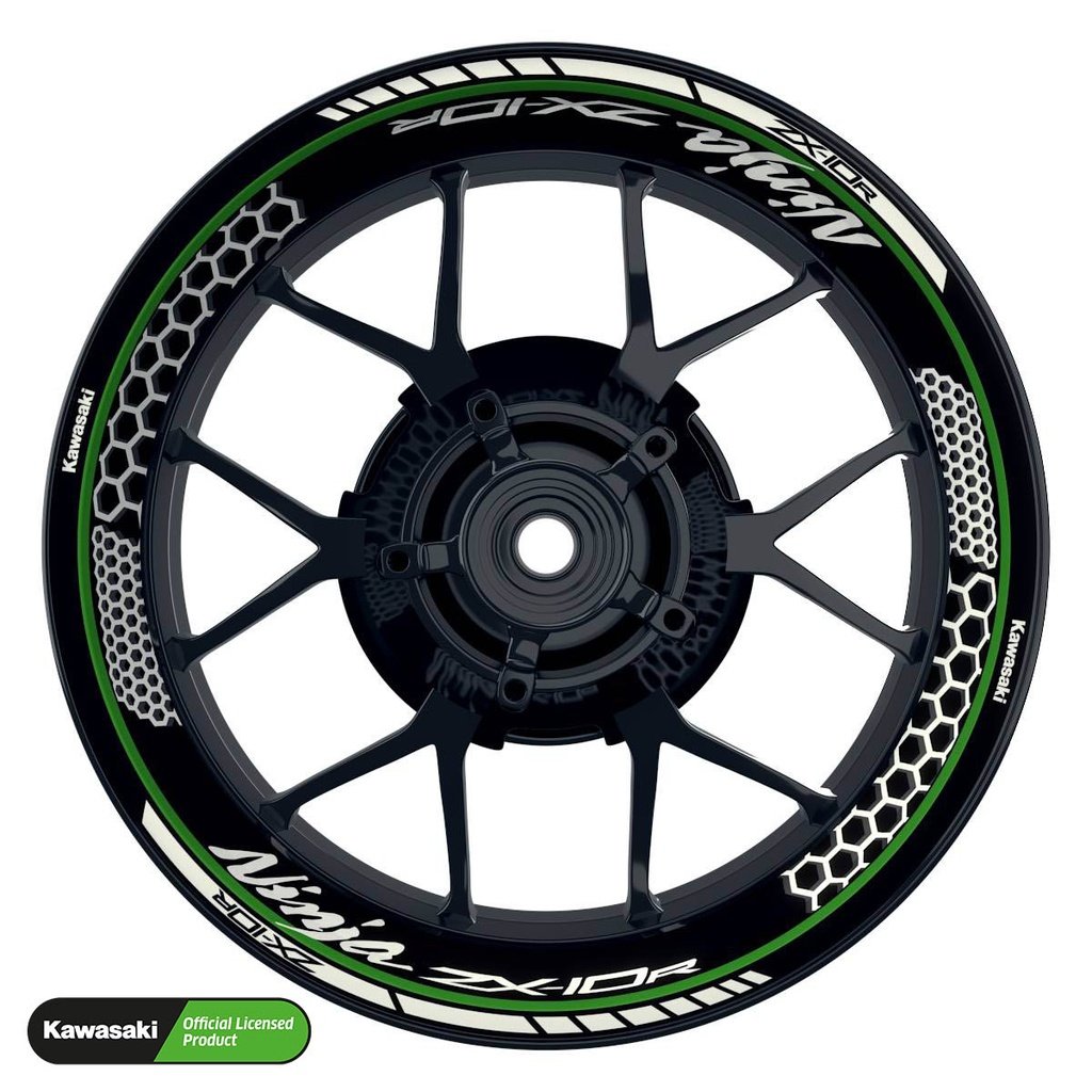 Kawasaki Ninja ZX-10R Rim Decals Design Hexagon