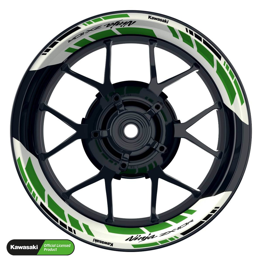 Kawasaki ZX-10R Felgenaufkleber geteilt Design GRID2 V2