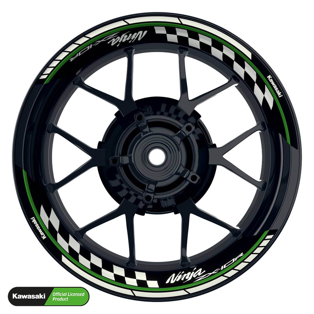 Kawasaki ZX-10R Rim Decals splitted Design Grid