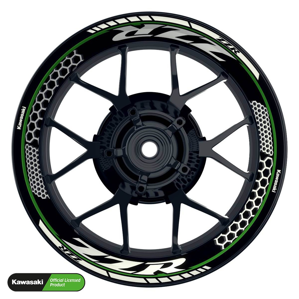 Kawasaki ZZR Rim Decals Design Hexagon