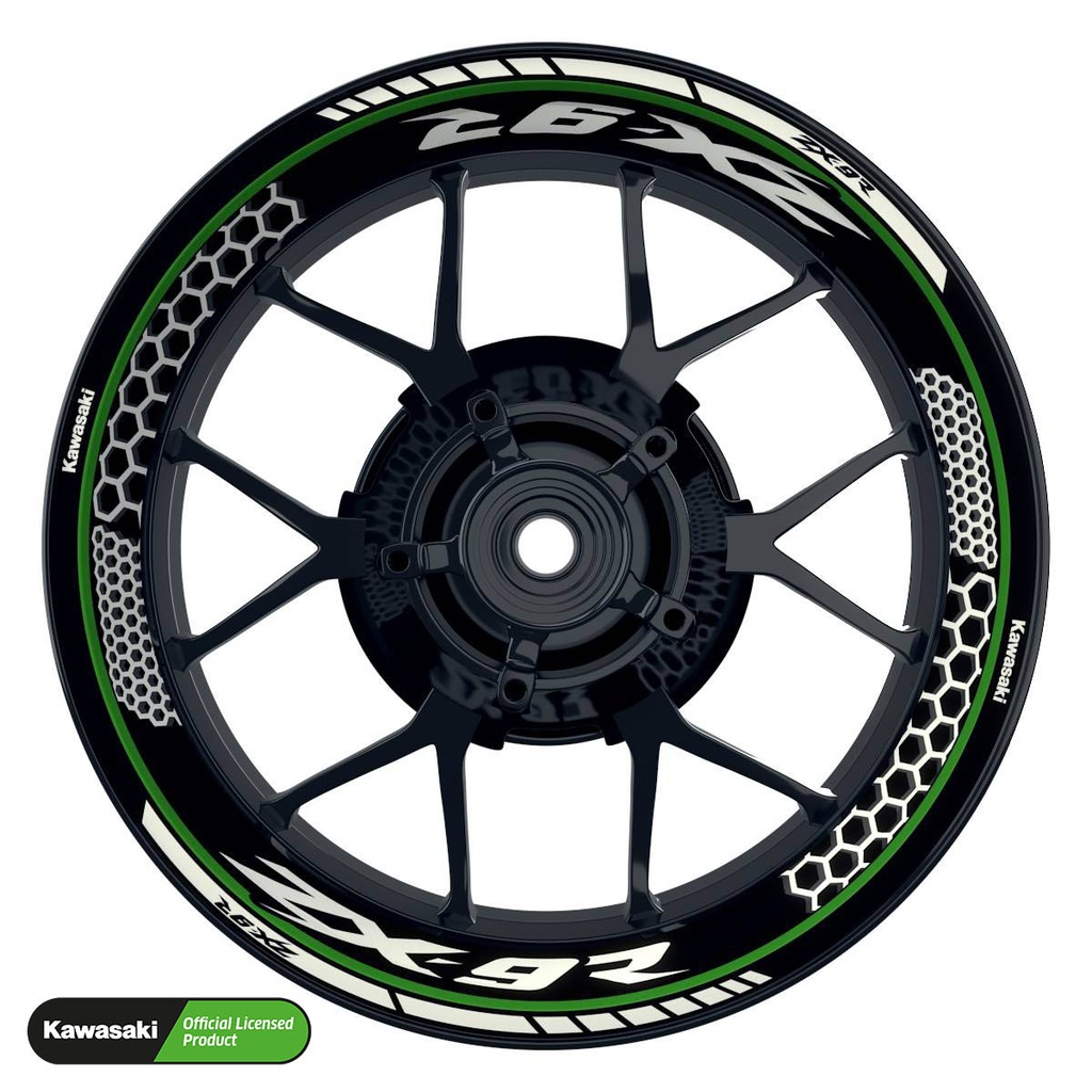 Kawasaki ZX-9R Rim Decals Design Hexagon